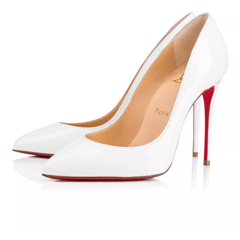 ✨HP✨ Christian Louboutin White pigalle follies